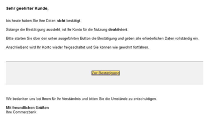 Beispiel Phishing Commerzbank